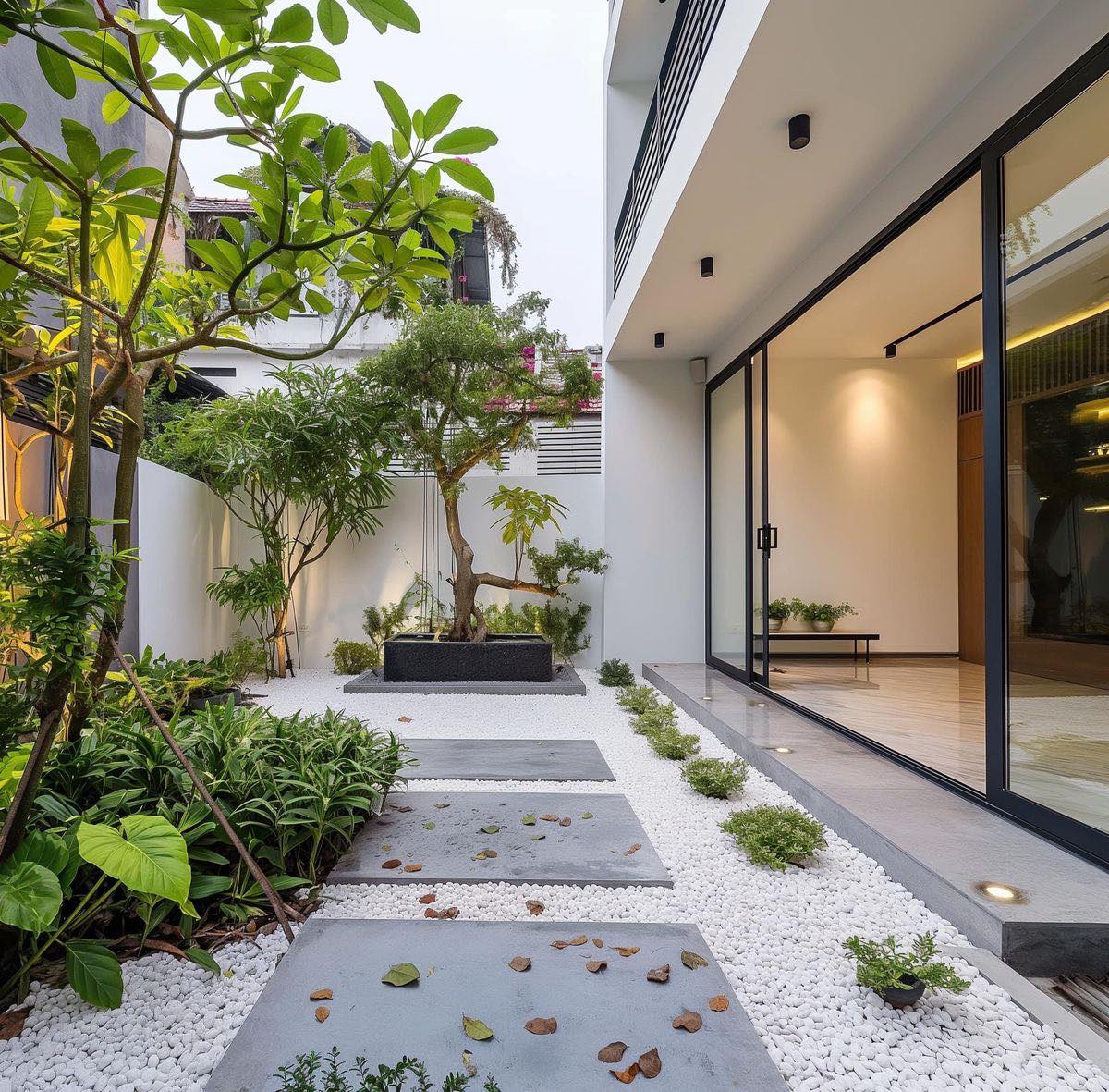 Thiết kế sân vườn hiện đại nhà phố